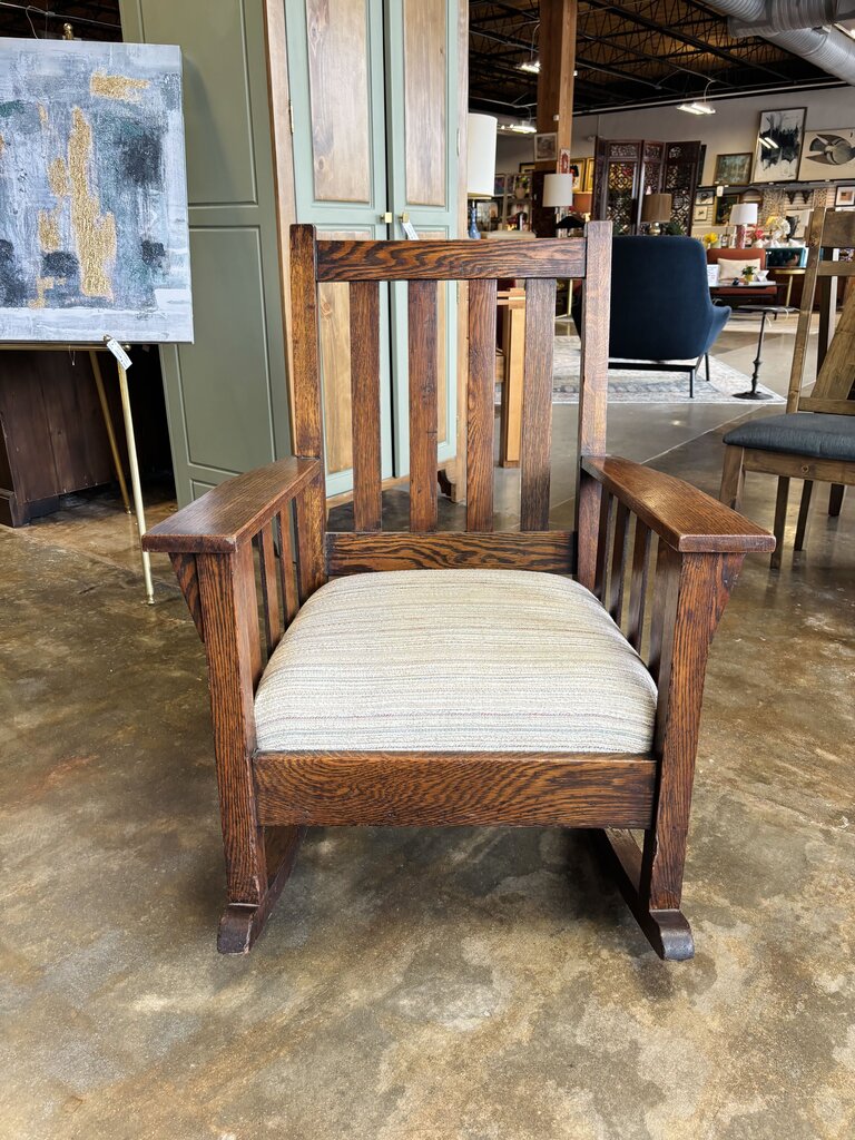Vintage Wood Stickley Style Rocker
