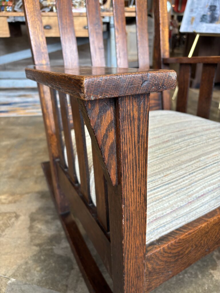 Vintage Wood Stickley Style Rocker