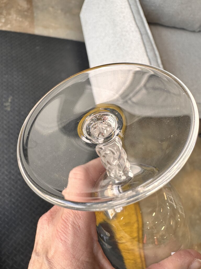 Set 6 Lalique Paris Braided In Box Wine Glasses
