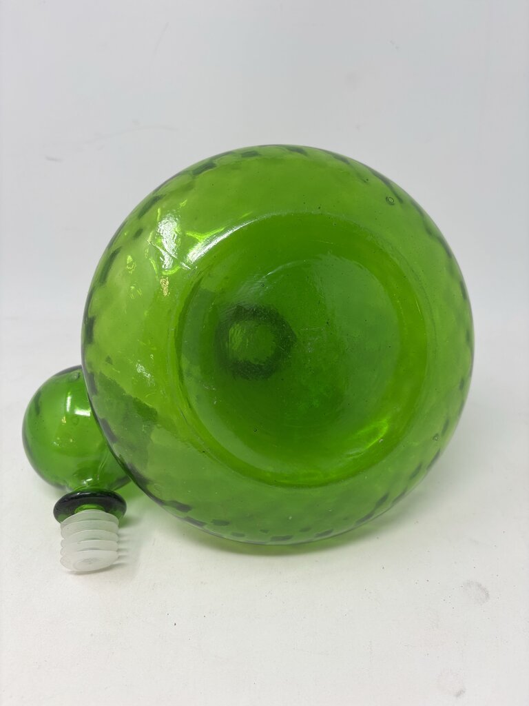 Vintage MCM "Genie" Diamond Swirl Glass Decanter