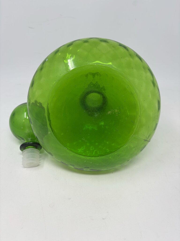 Vintage MCM "Genie" Diamond Swirl Glass Decanter