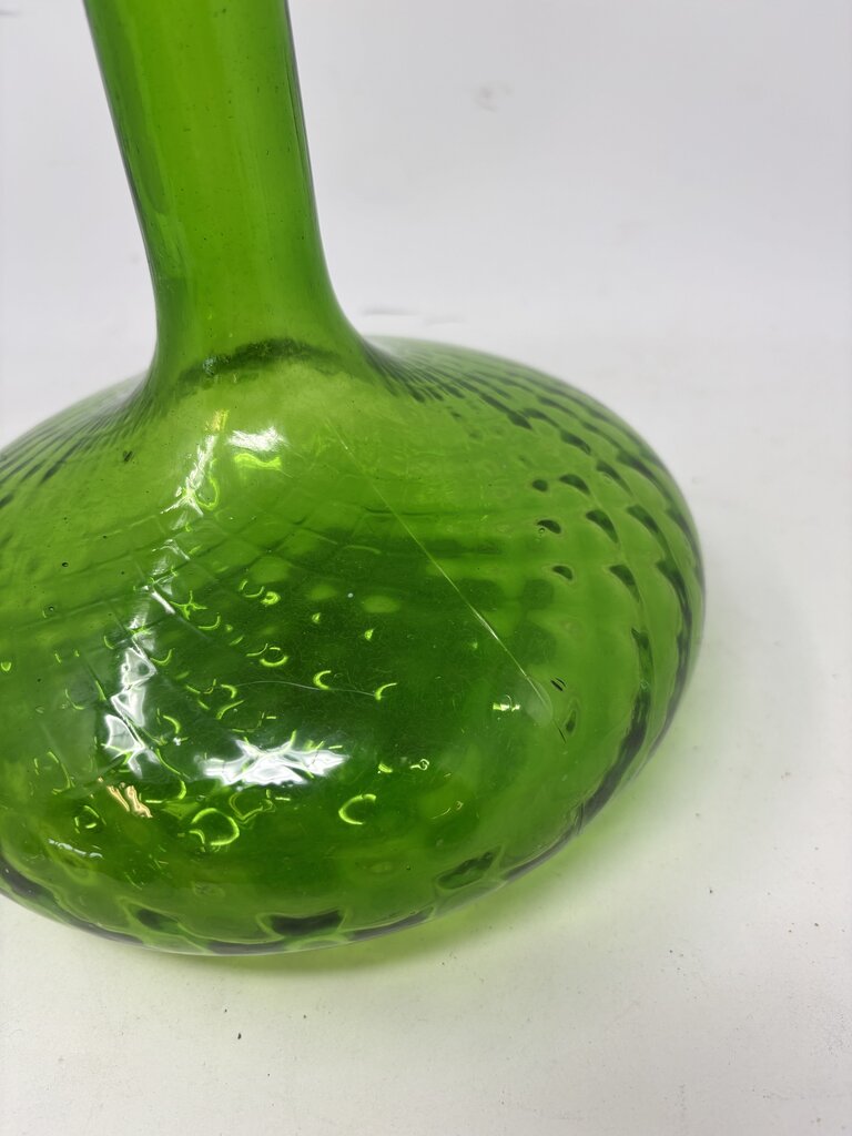 Vintage MCM "Genie" Diamond Swirl Glass Decanter