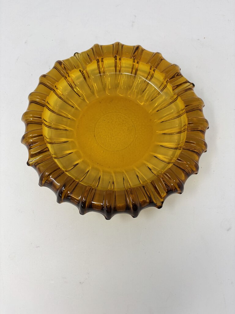 Vintage MCM Glass Sunburst Ashtray