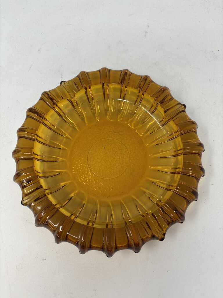 Vintage MCM Glass Sunburst Ashtray