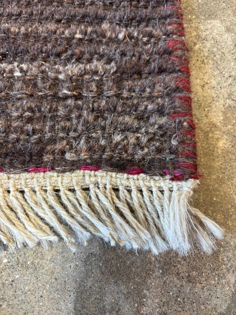 Fringed Hand Knotted Wool/Cotton Rug 47L x 70W