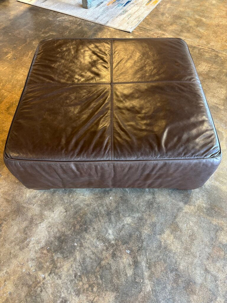 Leather Ottoman 41 X 41 X 15.5