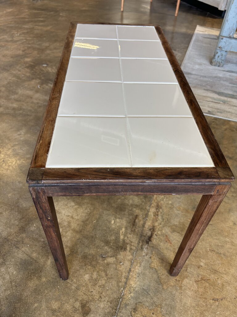 Small MCM Tile Top Coffee Table 32.75 X 14.5 X 19
