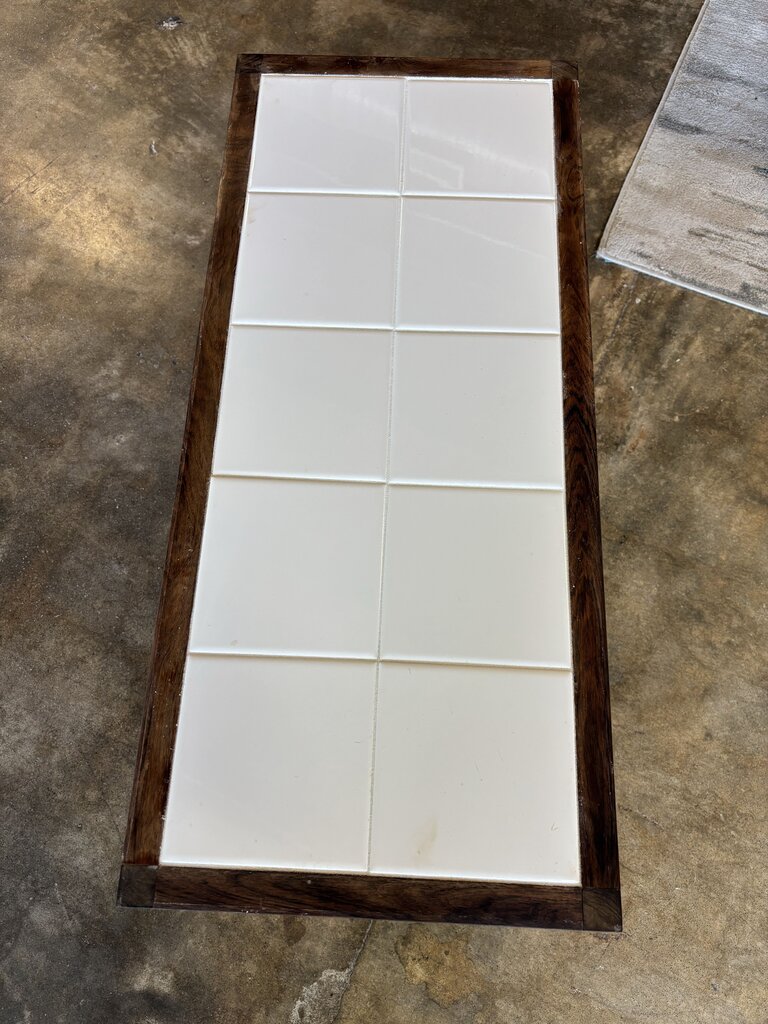 Small MCM Tile Top Coffee Table 32.75 X 14.5 X 19