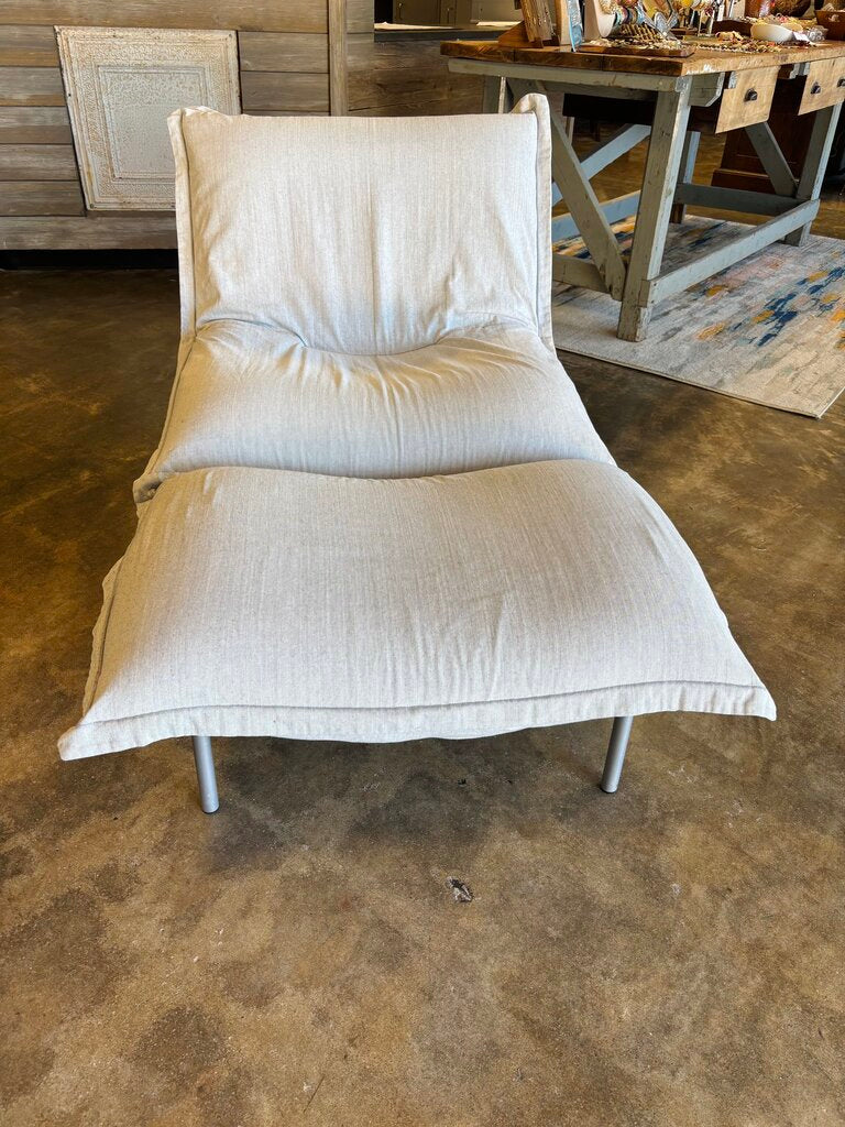Ligne Roset Chair and Ottoman