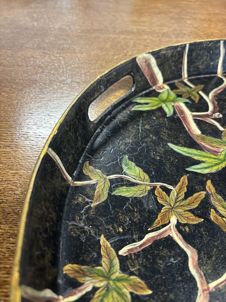 Vintage Style Metal Oval Bird Tray 25 X 19