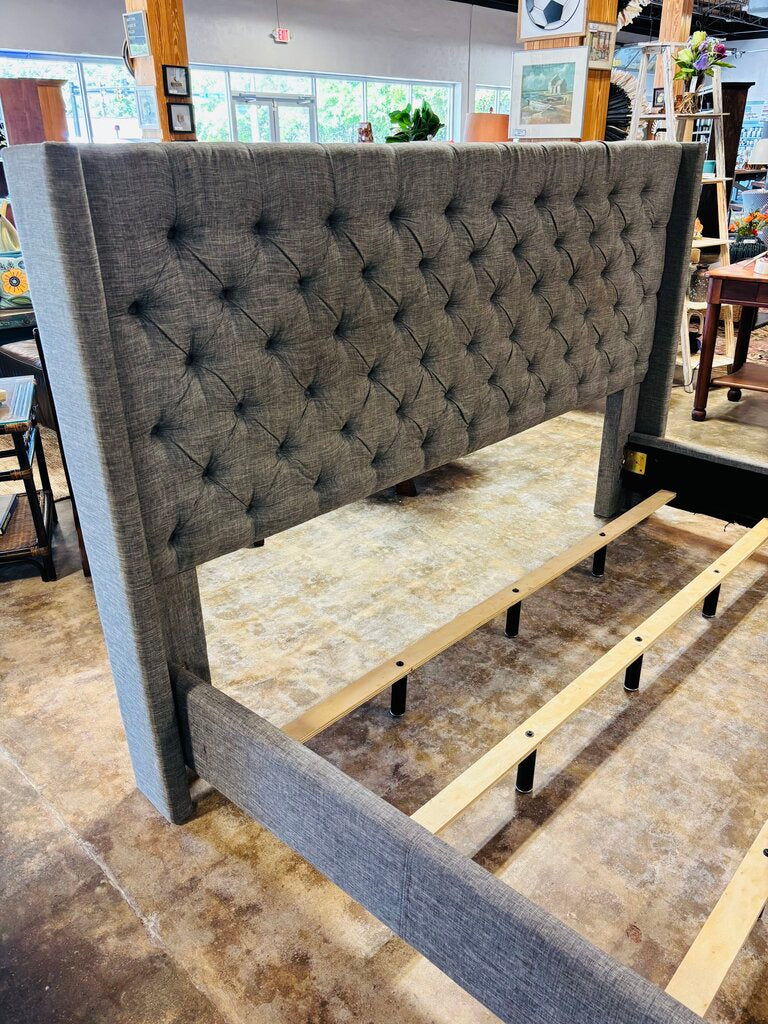 King Upholstered Tufted Bed