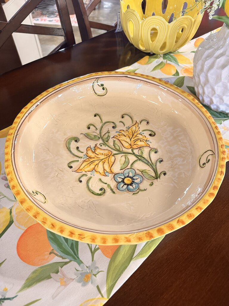 Italian Floral Serving Bowl