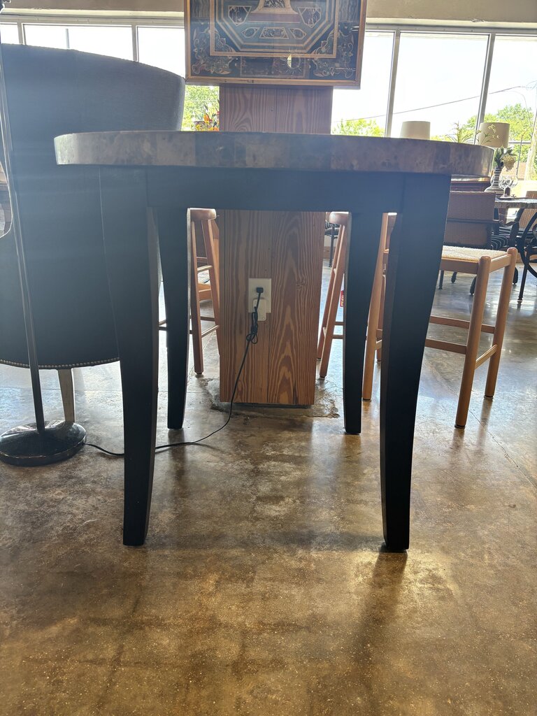 Round 40R x 36H Travertine Dining Table