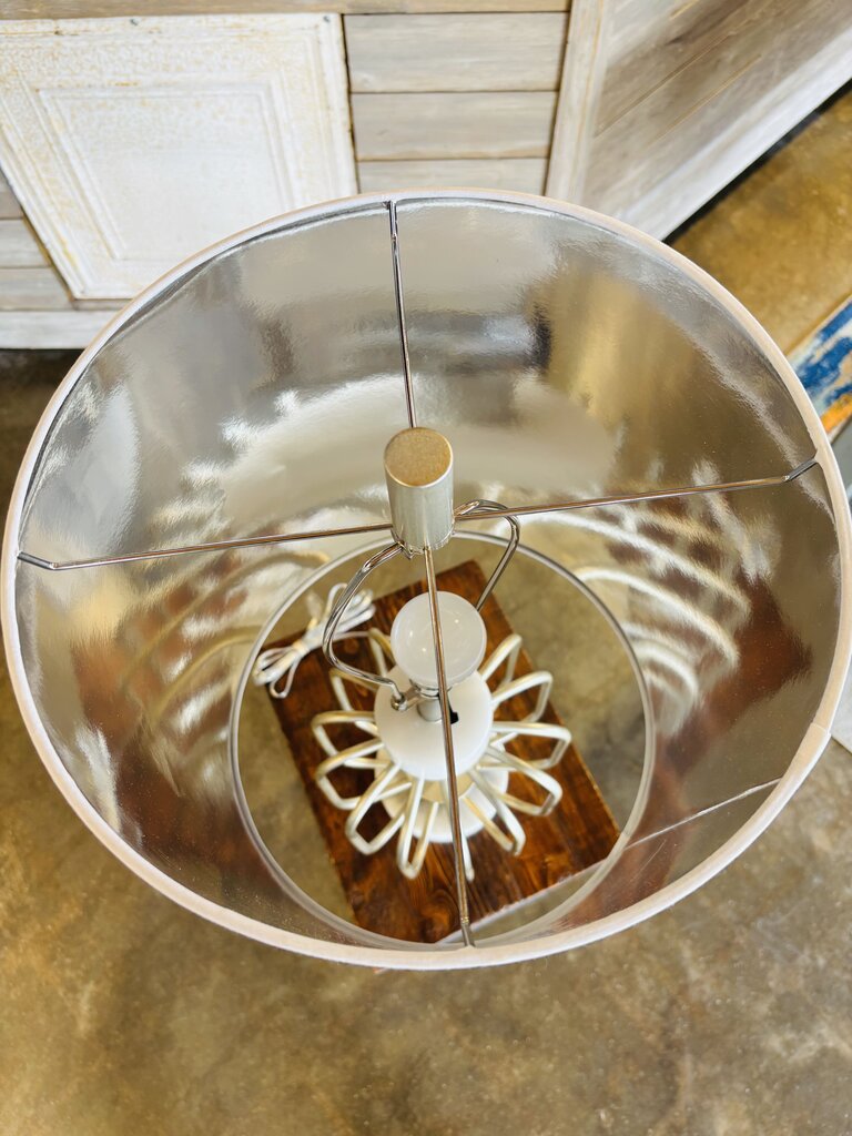 Open Cage Metal Table Lamp