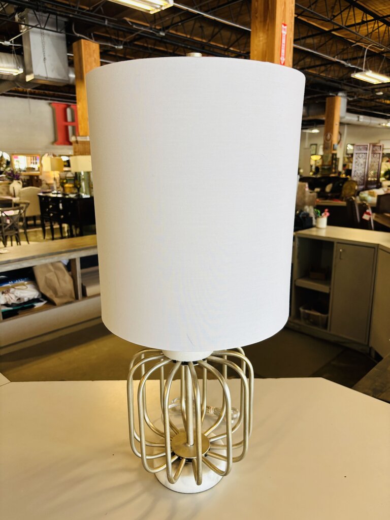Open Cage Metal Table Lamp