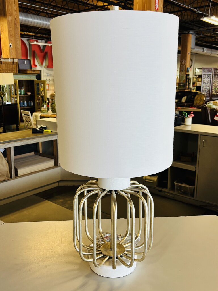 Open Cage Metal Table Lamp