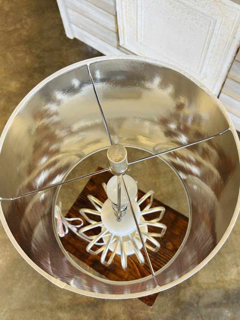 Open Cage Metal Table Lamp