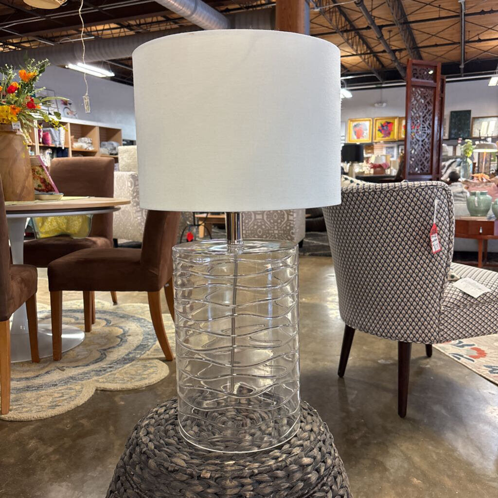 Glass Cylinder Base Lamp