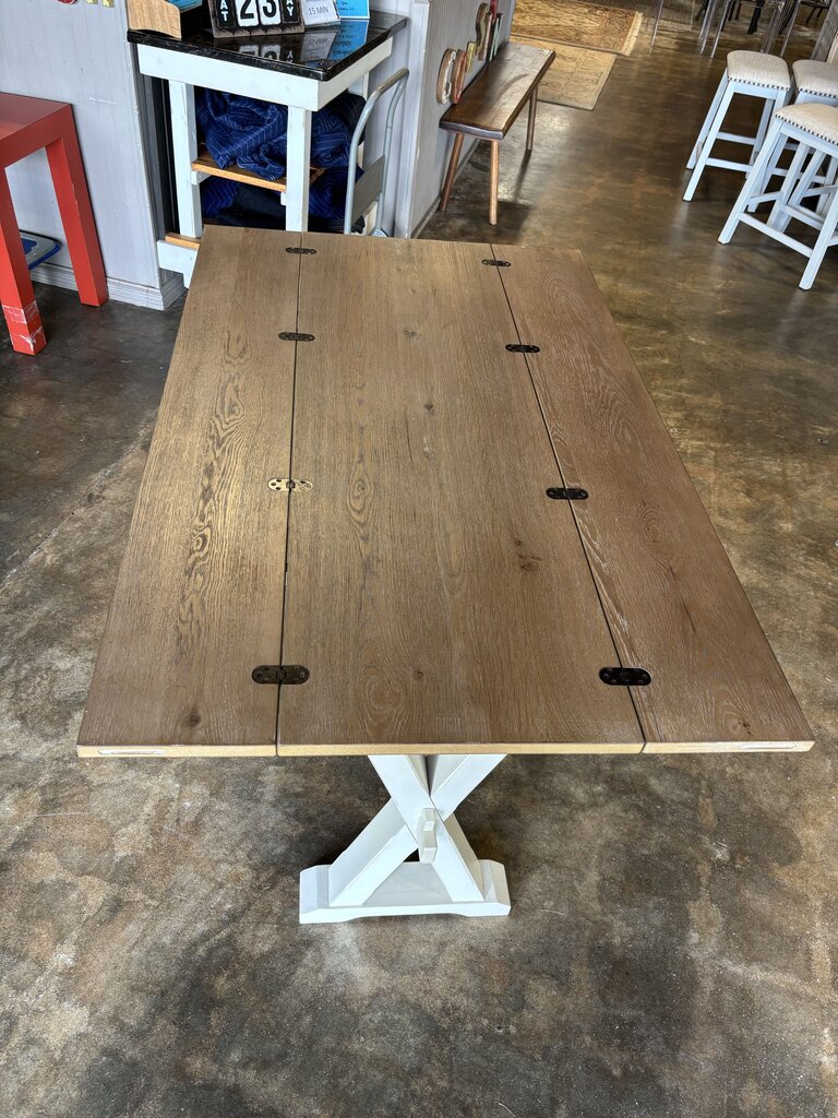X Base Drop Leaf Console Table 56.75 X 18(36) X 31