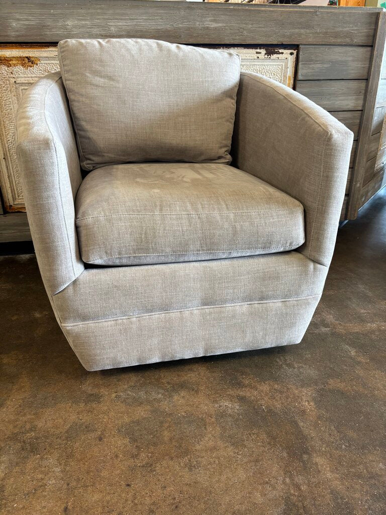 Room & Board Swivel Chair with Accent Pillow