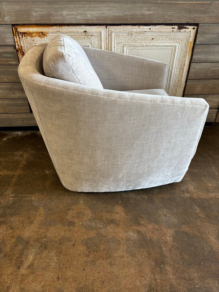 Room & Board Swivel Chair with Accent Pillow