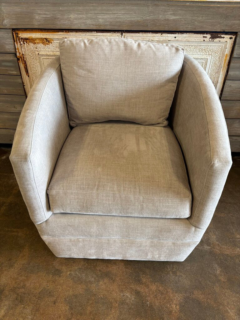 Room & Board Swivel Chair with Accent Pillow