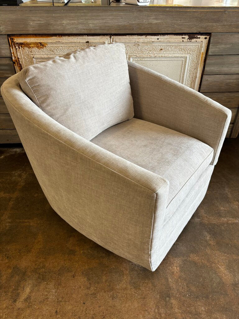 Room & Board Swivel Chair with Accent Pillow