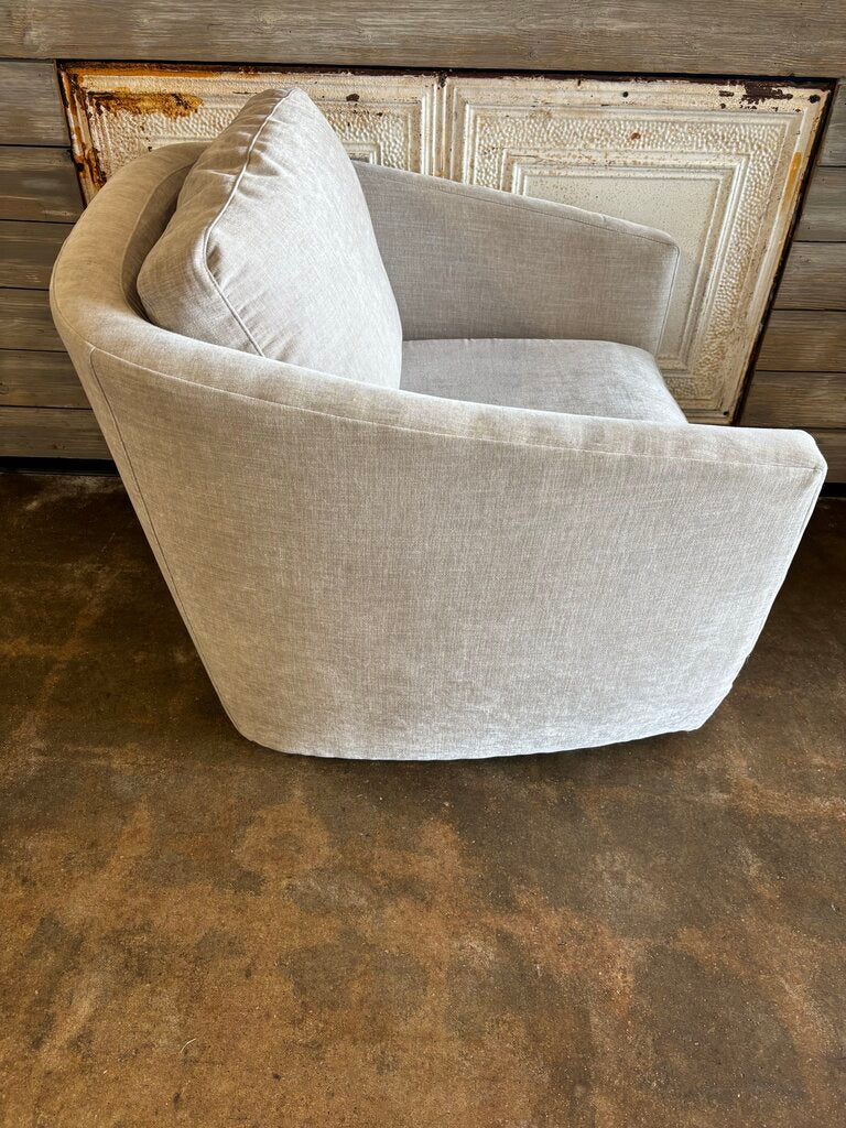 Room & Board Swivel Chair with Accent Pillow
