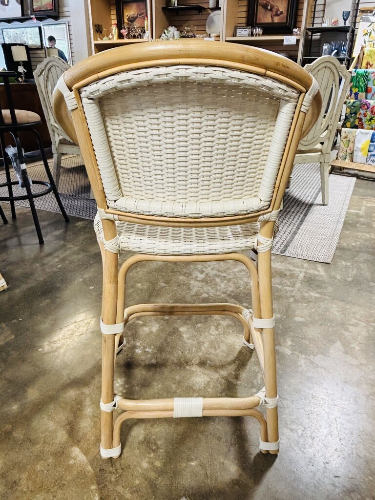 Set 3 Counter Height Rattan & Woven Barstools