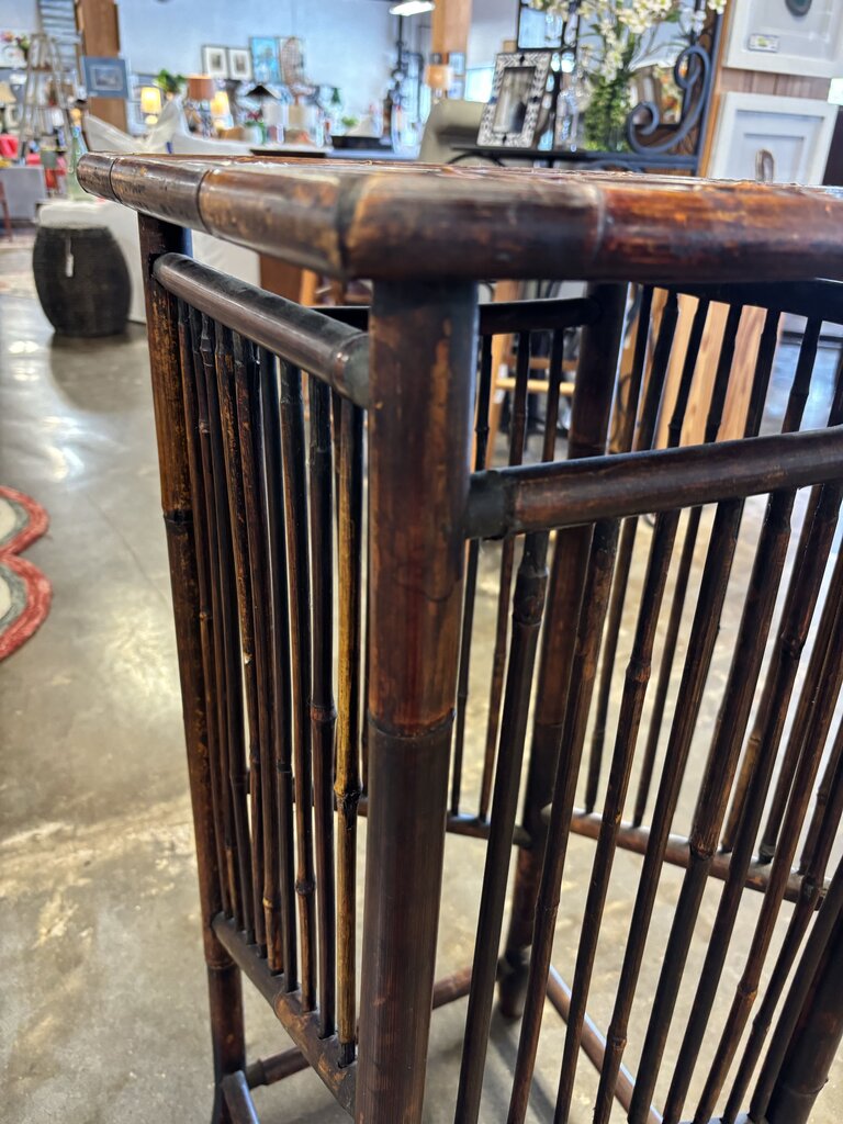 Burnt Bamboo Plant Stand 15.75 X 15.75 X 34