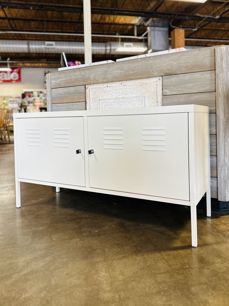 White Locker Cabinet 36L x 16W x 25H