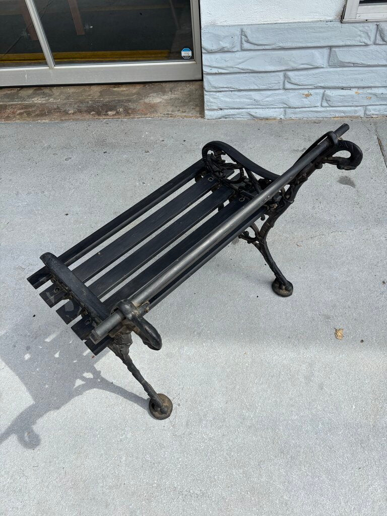 Wood/Metal 30"L Charleston Battery Bench