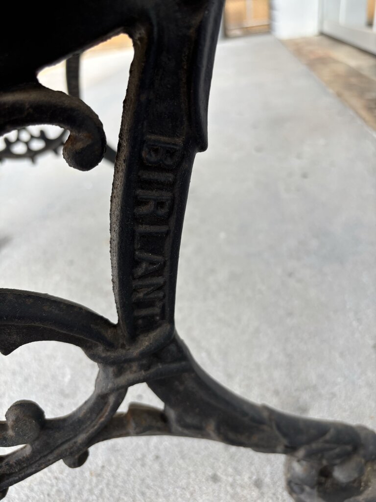 Wood/Metal 30"L Charleston Battery Bench
