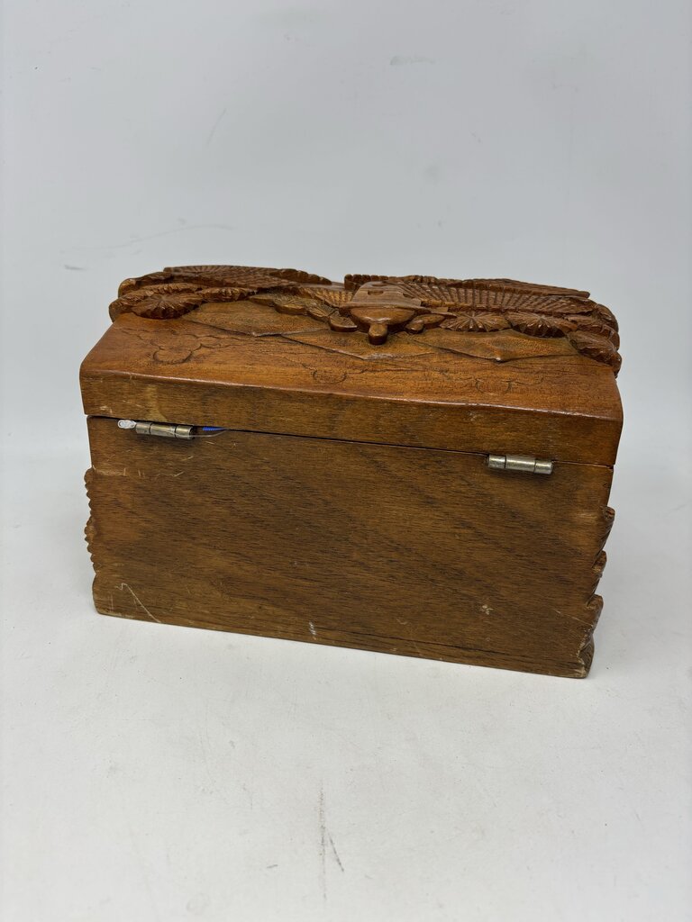Vintage Hand Carved Trinket Box