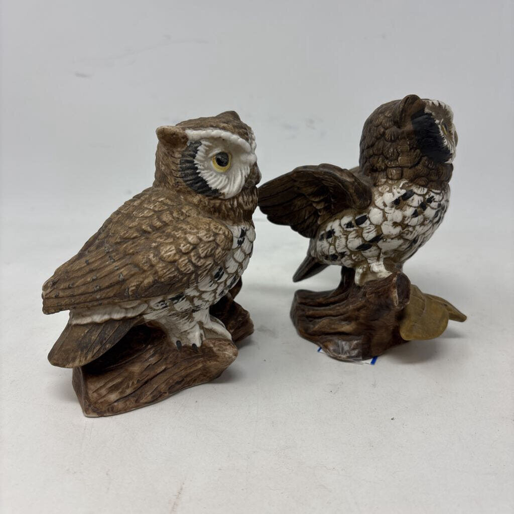 Vintage Porcelain Owls Pair
