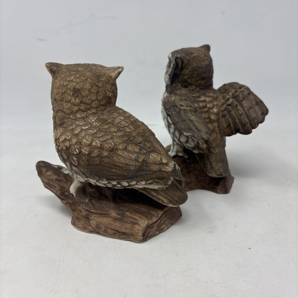 Vintage Porcelain Owls Pair