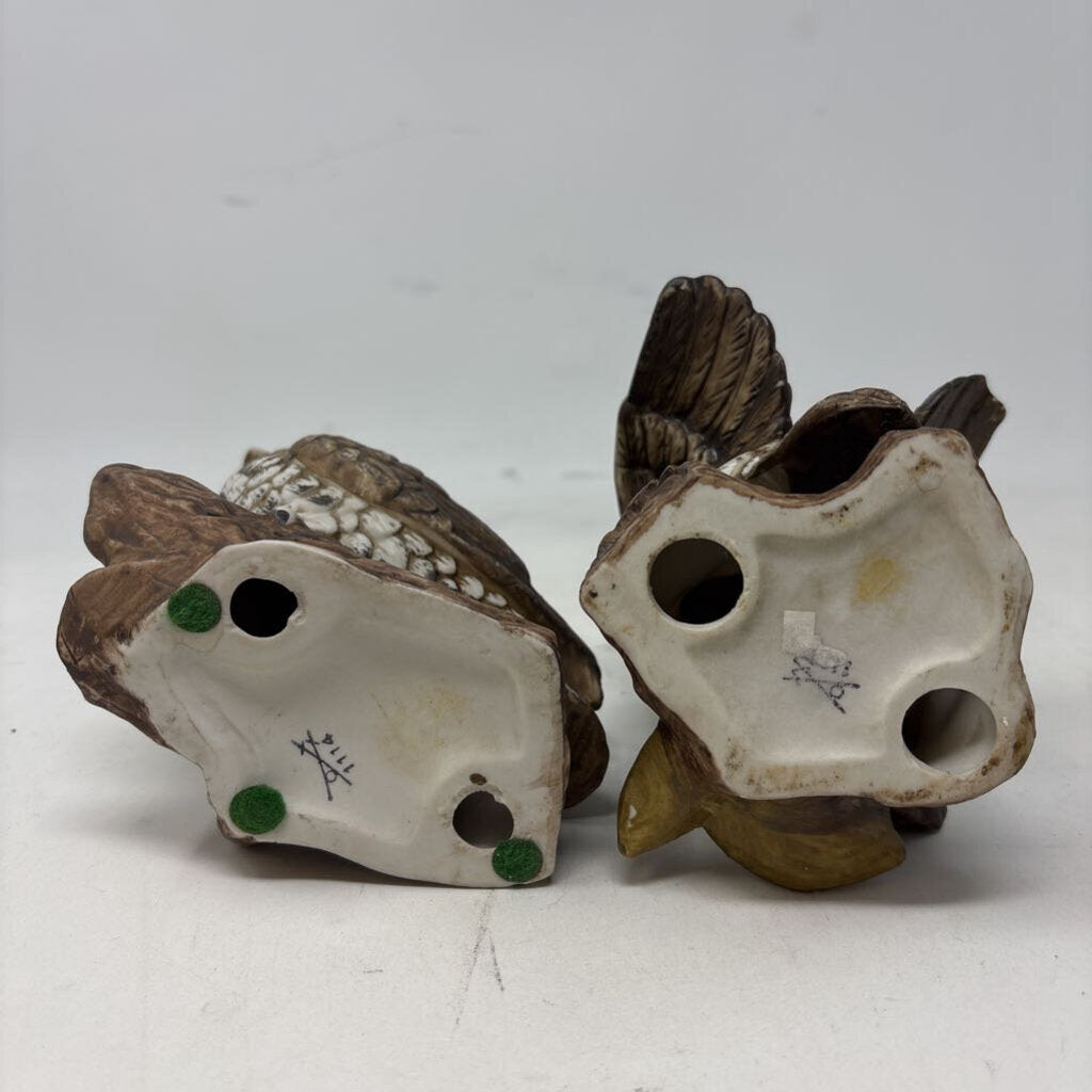 Vintage Porcelain Owls Pair