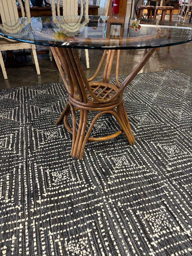 Vintage Bamboo Patio Table and 4 Chairs