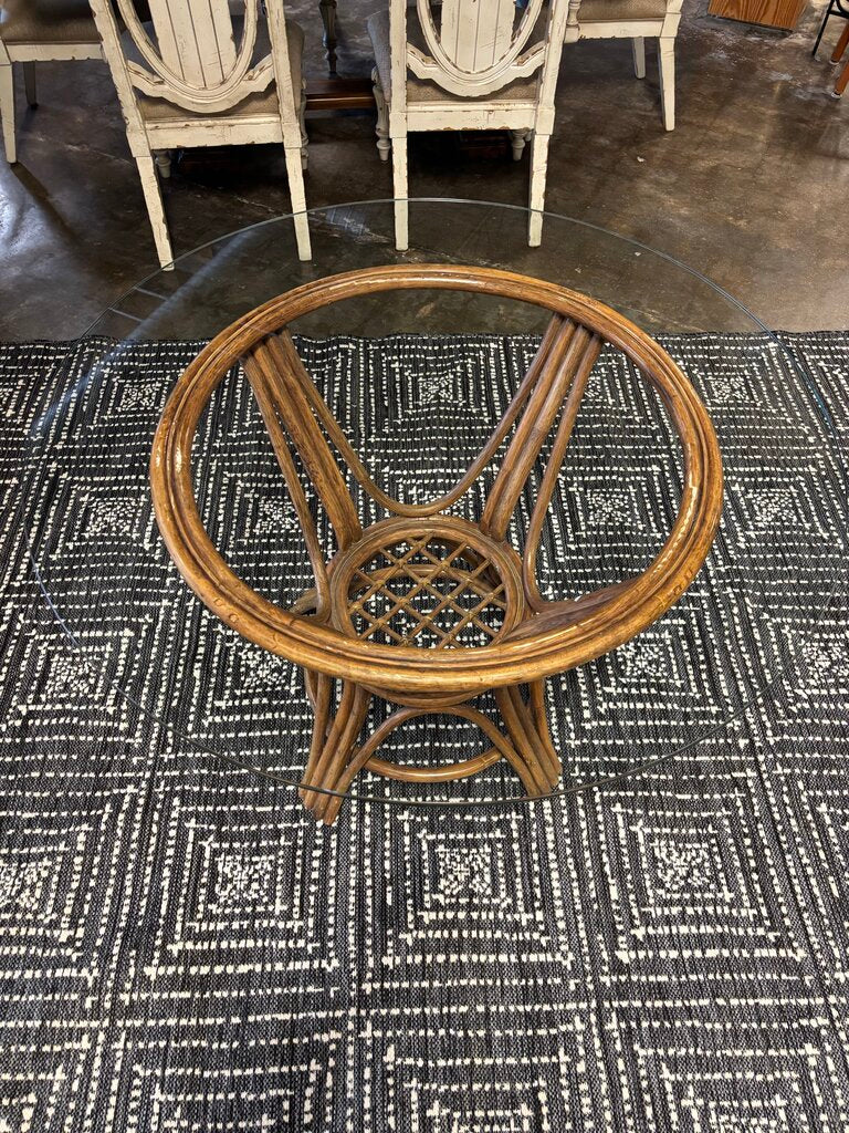 Vintage Bamboo Patio Table and 4 Chairs