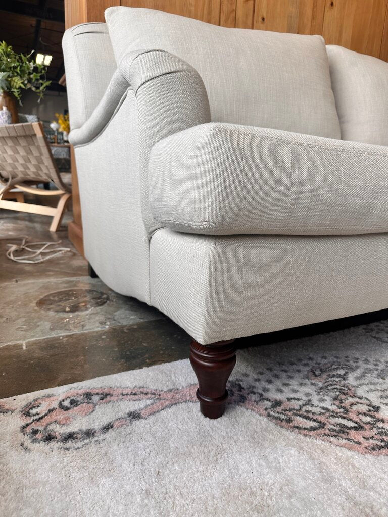 Carlisle Basketweave Pebble Fabric Loveseat 73"