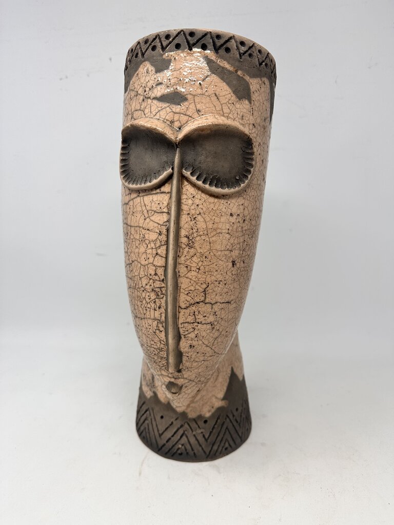 Cermaic Glazed Face Vase