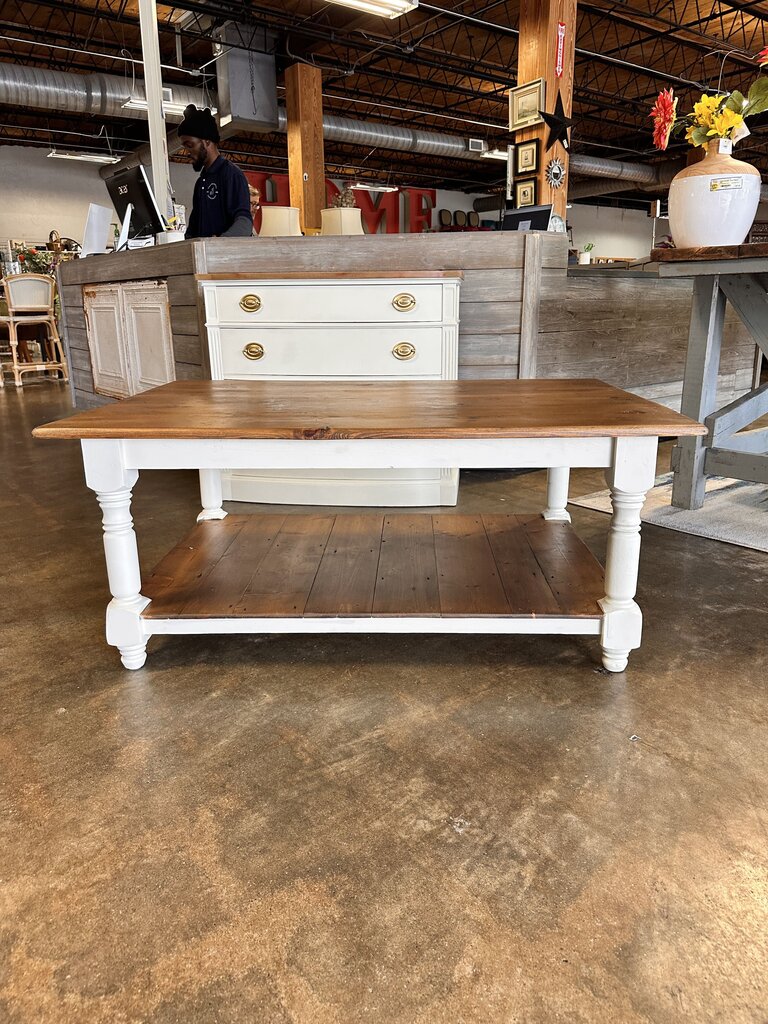 2 Tier Solid Pine Coffee Table