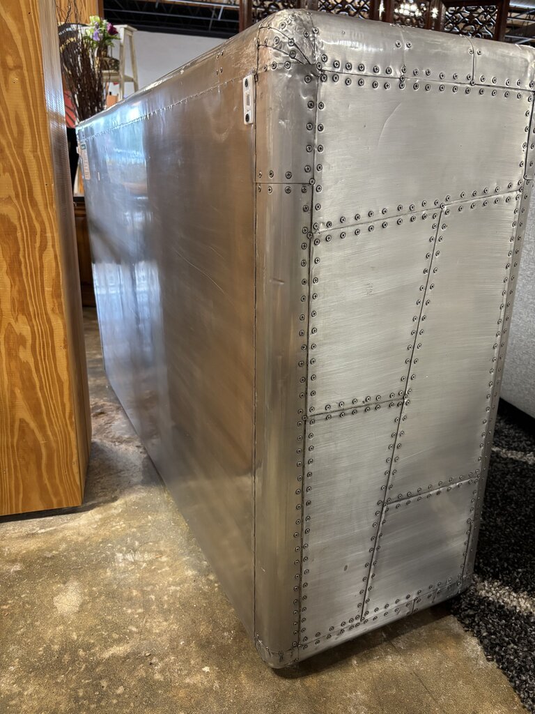 Aviator Style Metal Console Cabinet 55 X 16.5 X 33.5