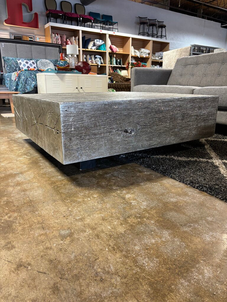 Painted Wood Square Coffee Table 44 X 44 X 15.5