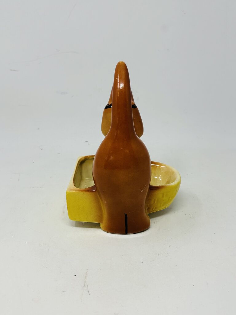 Vintage Dachshund Ceramic Caddy Planter