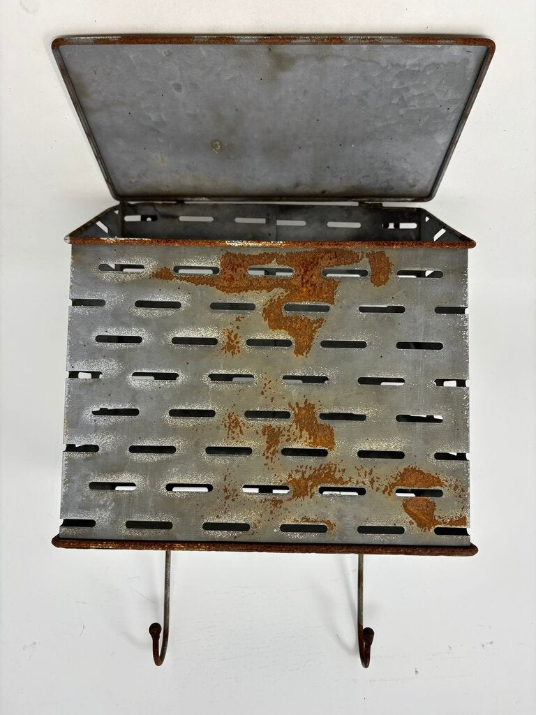 Metal Hanging Mailbox with Hooks