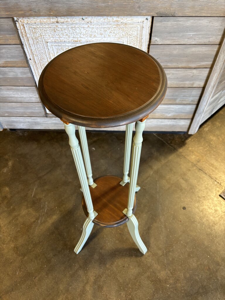 Painted Plant Stand 12"R 37.75 H