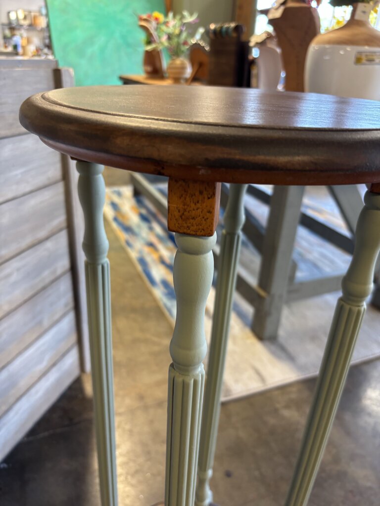 Painted Plant Stand 12"R 37.75 H