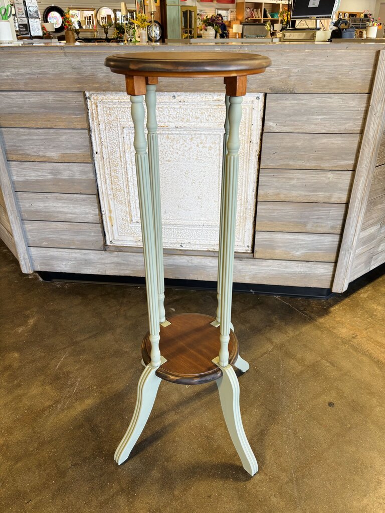 Painted Plant Stand 12"R 37.75 H