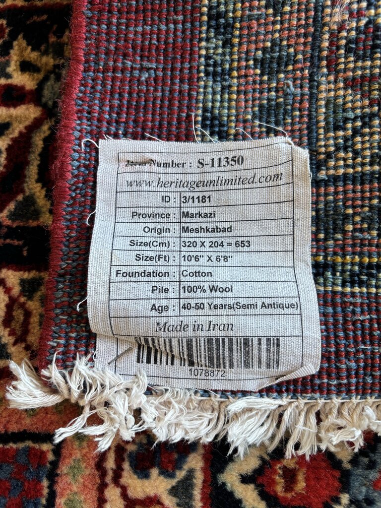 Wool Hand Made Iranian Markazi 10'.6" X 6'.8"